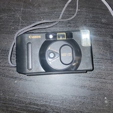Canon Snappy S Point and Shoot 35mm Film Camera w/ Flash, Motors, Rotating Cap