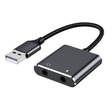 USB Sound Card With Microphone Port USB to Headphone External USB Sound Card