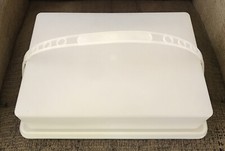 Vintage Tupperware Cake Carrier Clear Cover 624-2 Tray With Handle VGC