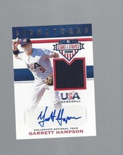 garrett hampson signed card autographed auto usa stars and stripes /99 jersey 99