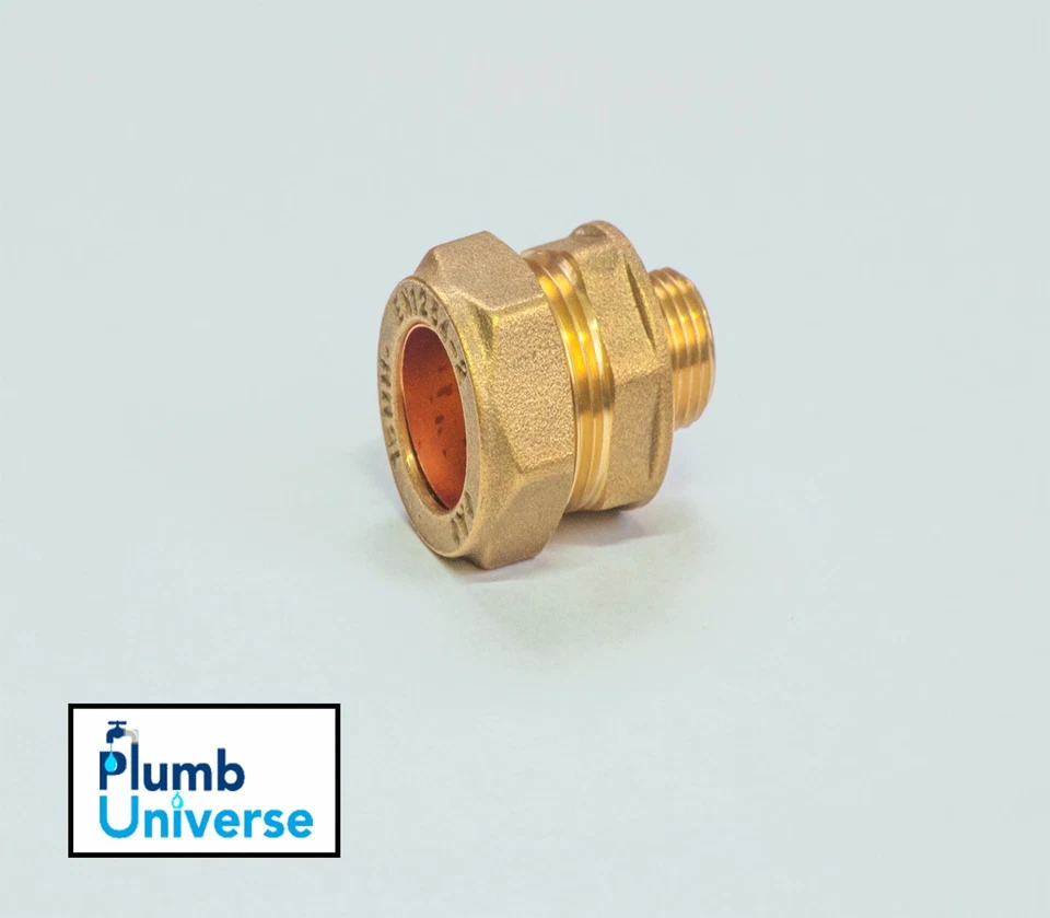 15 mm Kompression x 1/4 Zoll Stecker BSP Messing Reduzierstück Fitting Gewinde