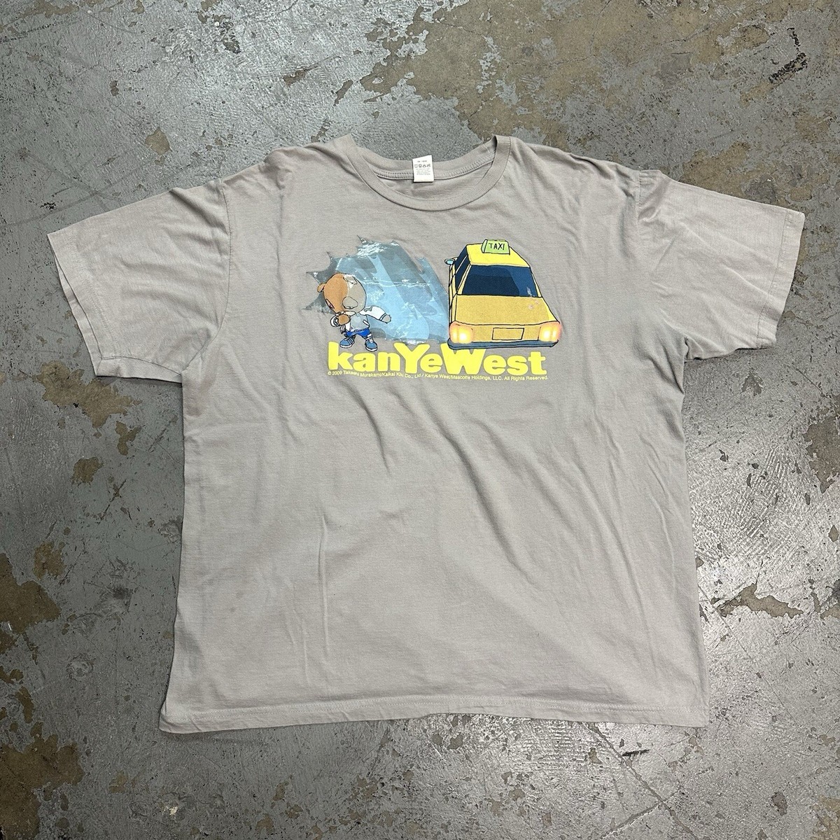 Vintage 2009 Kanye West Takashi Murakami Bear Taxi T-Shirt 3XL