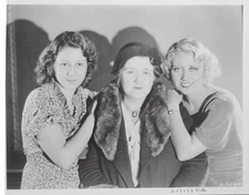 Joan Blondell with Family 1933 Photo Group portrait of comic actress, Joan Blo