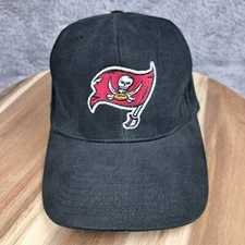 Vintage Tampa Bay Buccaneers Hat Cap Strap Back Black Logo 7 NFL Light Up Hat