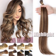 Balayage Thick 150G Stick I Tip Human Hair Extensions Pre BondED Nano 1g 0.5g UK