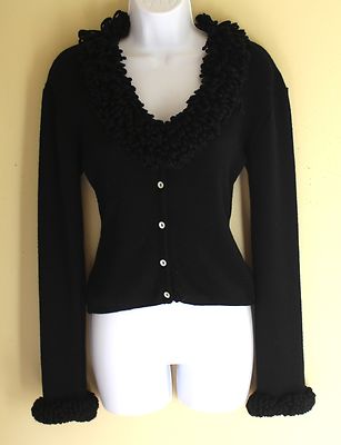 black loopy cardigan