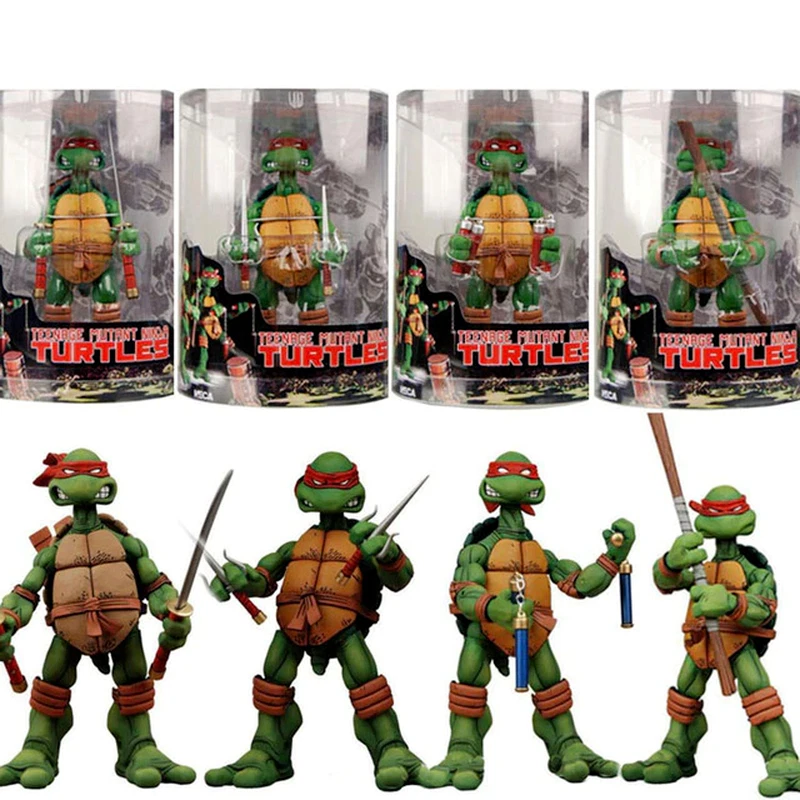 NECA TMNT Anime Figurine Teenage Mutant Ninja Turtles 7 Inches Red Bandana