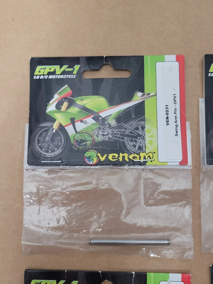 VENOM (8 Items) PARTS LOT For GPV-1 RC Motorcycle Vintage NIP NOS - Image 2 of 4
