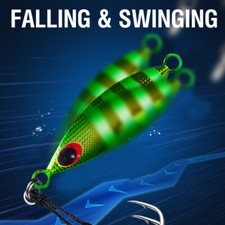 10PCS Metal Cast Jig Spoon 10G-60G Shore Casting Jigging Fishing Lures Sea Bass