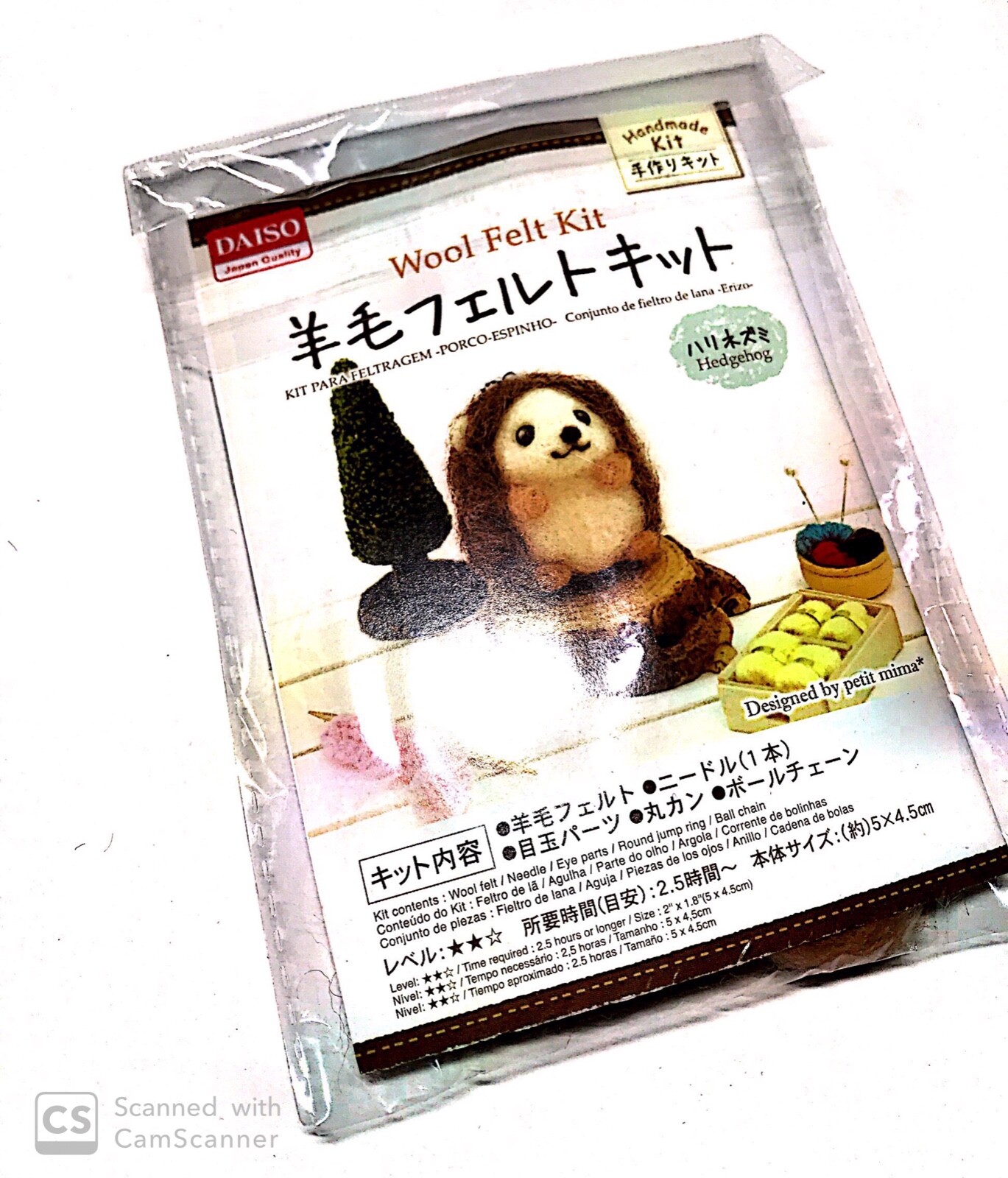 SET OF 4🌈Daiso Needle Felting Animal Kit Wool DIY Bear Dog Hedgehog