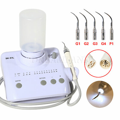 Dental Portable Ultrasonic Cleaner Scaler LED Detachable Handpiece Water Bottles