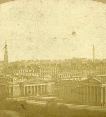 Vereinigtes Königreich Schottland Edinburg Panorama altes Stereoview Foto 1860