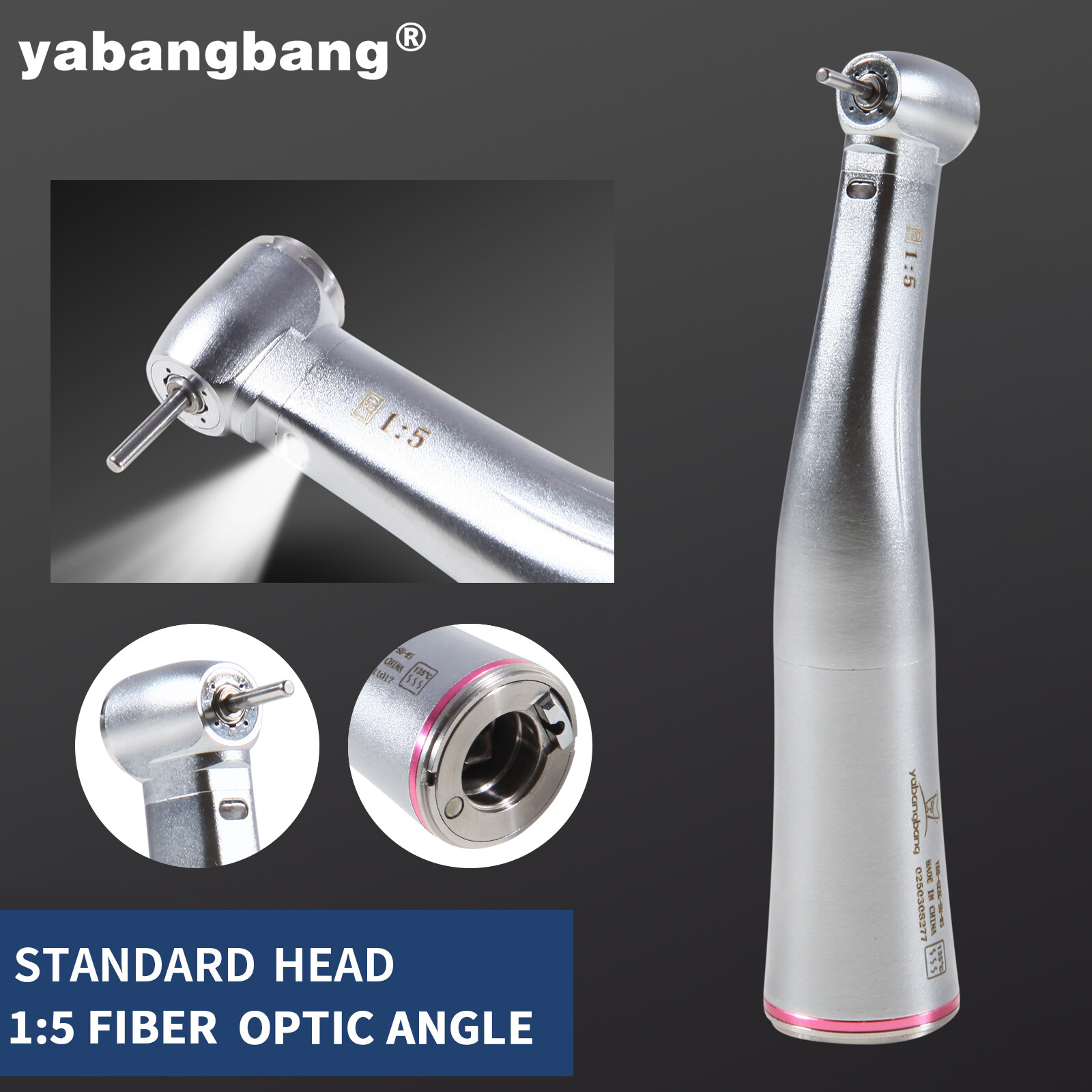 Dental High-Speed Handpiece 1:1 1:4.2 1:5 Contra Angle, Fiber Optic, NSK Style, FDA Approved
