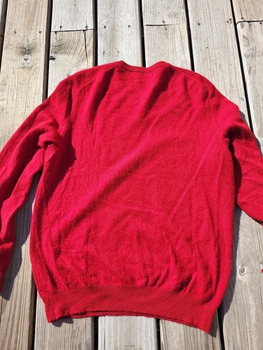 Vintage Club Room Red Longsleeve Unisex Sweater 100% Cashmere ! - Picture 5 of 6