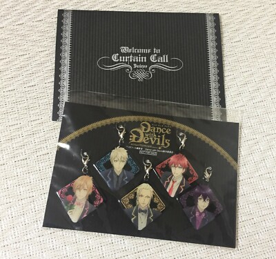 NEW Rare Dance with Devils Fastener Charm Set of 5 & Card Limited