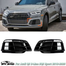 For 18-20 Audi Q5 S-line Fog Light Cover Grille Bezel All Black Sq5 Factory Look For 18-20 Audi Q5 S-line Fog Light Cover Grille Bezel All Black Sq5 Factory Look