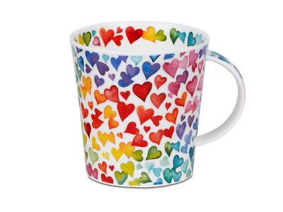 DUNOON Becher Cairngorm Lots of Love 0,48l Fine Bone China Porzellan 480ml Tasse