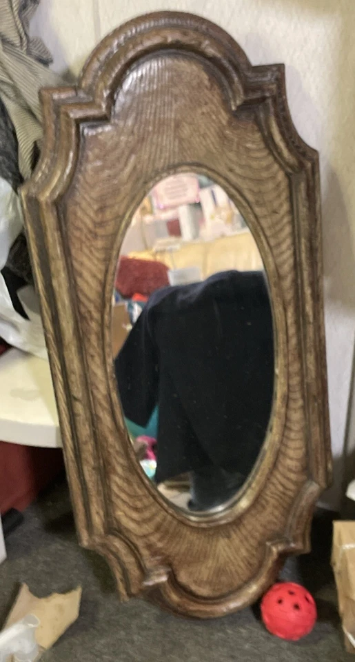 Large Mirror Wall  Decor Foam Composite Frame ,,lightweight Faux Wood 17x 38 In - Image 4 of 4