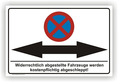 Halteverbot,Pfeil rechts und links,Parkverbot,Parkverbotsschild,Schild P0187
