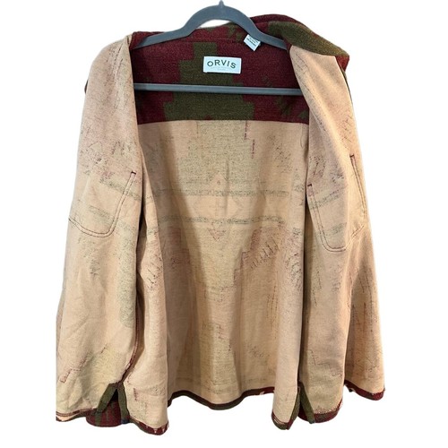 Orvis Aztec Pattern Button-Up Shirt Jacket Large Cotton Polyester - Picture 7 of 7
