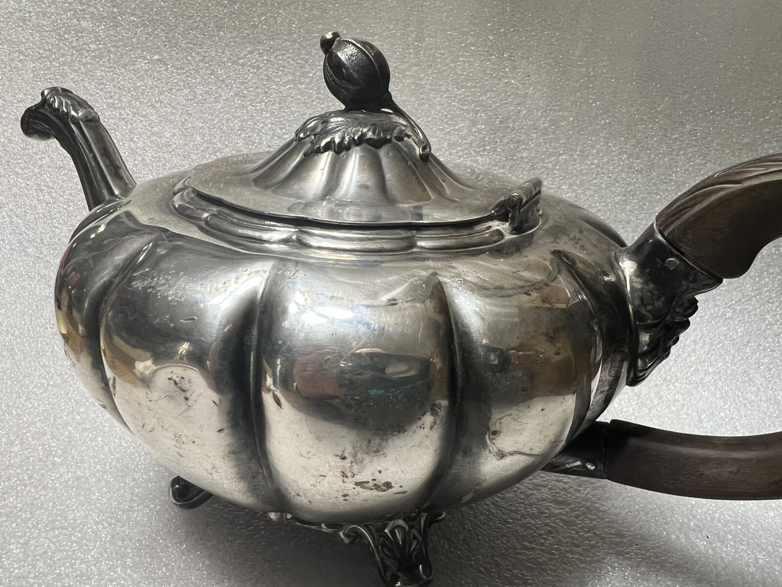 Silver Plated Teapot Melon By Community - Picture 2 of 14