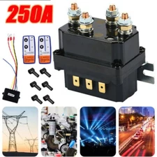 12V Winch Control Solenoid Relay Contactor 250A With Wireless Winch Remote Kit