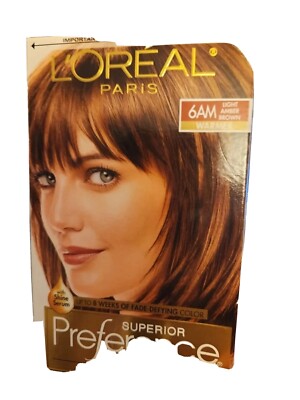 SAALE! L 'Oreal Paris Hair Color    6AM Light Amber Brown   6 PACK LOT!