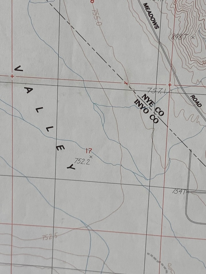 1984 USGS Topo Topographic Map 22" x 27" Stewart Valley California