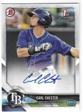 2018 Bowman Prospect Autograph #PACC Carl Chester Auto RAYS