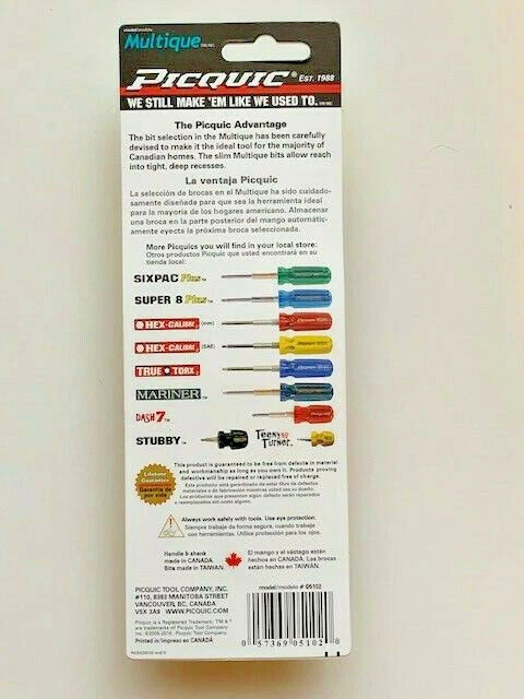 PICQUIC MULTIQUE - Slim Handle Multi-Bit Driver w/ 7 Bits - Orange - Image 3 of 3