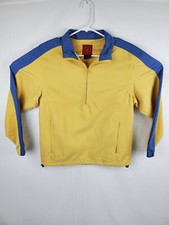 Forrester's Women's Small Golf Pullover Jacket Yellow w/Blue 1/4 Zip Small