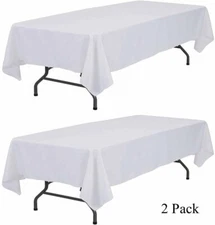 Rectangle Table cloth - 60 x 126 Inch - For 8 Foot Tables  2-Pack