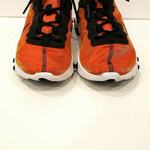 NIKE REACT ELEMENT 55 PRM BQ9241 SU19 Orange BLACK MEN SIZE 8 - Picture 3 of 8