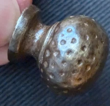 3ea Solid Antique Brass finish Small Round Cabinet Drawer Pull Knob+Screw NOS