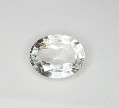 Lose Edelstein Natürlicher Weißer Saphir 2,72 Ct Zertifiziert Unbehandelt Ova...
