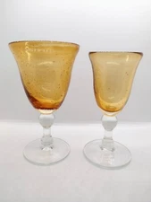 Baluster Handblown Glass Stemmed Wine Goblets 6.5-7in Wineglasses with Box Bar