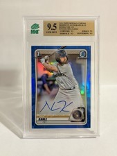 2020 Bowman Chrome Nick Kahle Auto Blue 2020 Refractor/150 1st Prospect Brewers