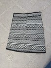 Lapis Size Large Black & White Abstract Straight Pencil Lined Stretch Skirt — photo 7