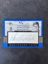 Don Drysdale 2001 Upper Deck SP Legendary Cuts #P-53 Cut Signature 5/6