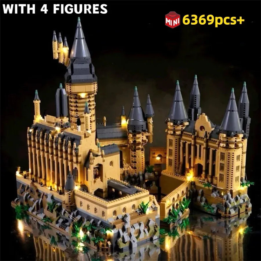 Burg Klemmbausteine Set 6369 Teile mit LED Licht Schloss Architektur Modellbau