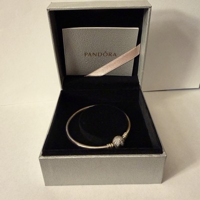 Pandora Snowflake Unique As You Are Bangle Bracelet 6.5'' 925 Sterling Silver
