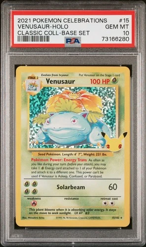 🔥 Pokemon Card Venusaur Holo 15 PSA 10 Celebrations Classic Collection