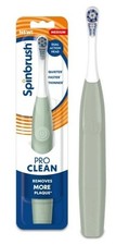 Spinbrush Pro Clean Electric Toothbrush Medium Battery Powered Sage Green