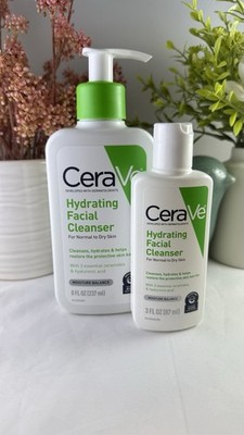 CeraVe Hydrating Facial Cleanser~Moisture Balance~Full Size + Travel Size!