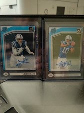 2024 Donruss Clearly Colts Rated Rookie Autograph Lot Latu/Mitchell  (RC/AU)