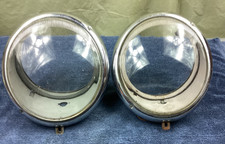 Porsche 356 Volkswagen Bug Beetle Bus Hella Headlight Lenses Trim Rings