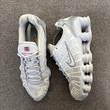 Nike Air Max Shox TL Triple White UK 6.5 / Spedizione veloce✅
