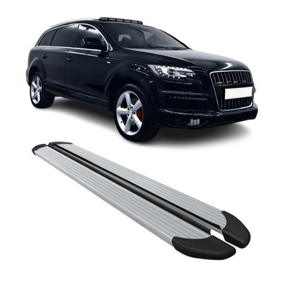 Running Boards Side Step Nerf Bars for Audi Q7 2007-2015 Silver 2Pcs