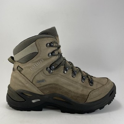 Lowa Renegade GTX Mid Womens Size 9.5 Waterproof Gore-Tex Stone Brown Boots