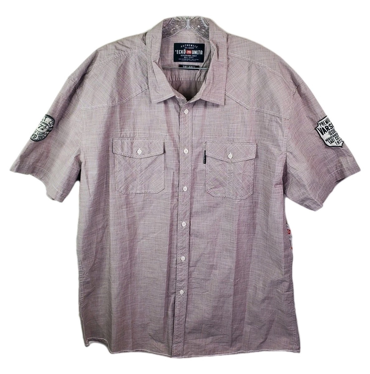 Ecko Unlimited Shirts | Ecko Unltd 3xl Mechanic Shirt Casual Lounge Gray Red Button Up Short Sleeve New | Color: Gray/Red | Size: 3xl | Ecko Unlimited Shirts | Ecko Unltd 3xl Mechanic Shirt Casual Lounge Gray Red Button Up Short Sleeve New | Color: Gray/Red | Size: 3xl |